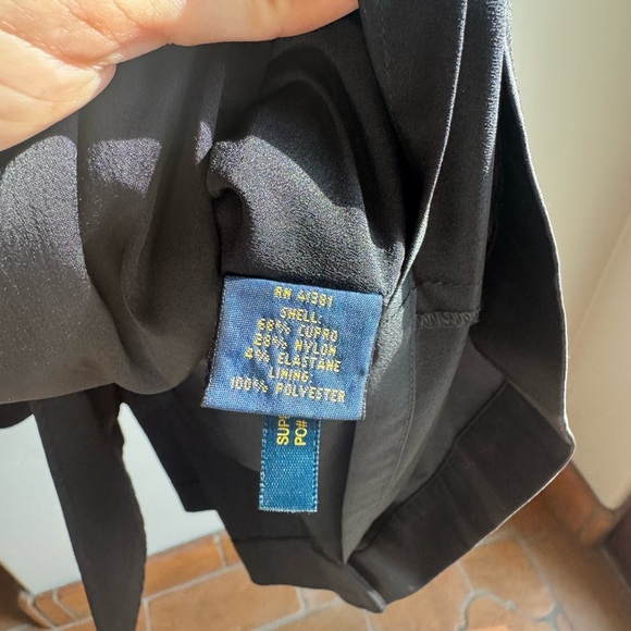 Polo Ralph Lauren Black Sleeveless Trench Dress Belted 6 Classic Academia Preppy - Picture 4 of 6